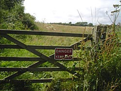 The gate to the golf course