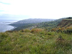 The golf course looking west